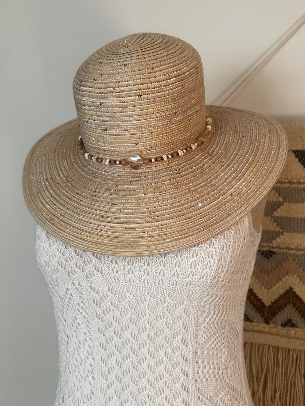 Capelli Straworld Scallop Brim Sun Hat Natural Color